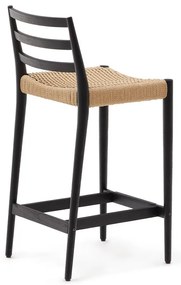 Čierna/v prírodnej farbe barová stolička z dubového dreva (výška sedadla 70 cm) Analy – Kave Home