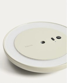 Sivá LED stmievateľná stolová lampa s kovovým tienidlom (výška 35 cm) Porte – Kave Home