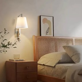 Brilagi - LED Nástenná lampa RAYA 1xE14/40W/230V + LED/3W biela/matný chróm