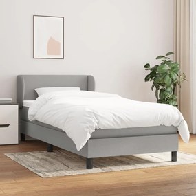 Boxspring posteľ s matracom bledosivý 100x200 cm látka 3126061