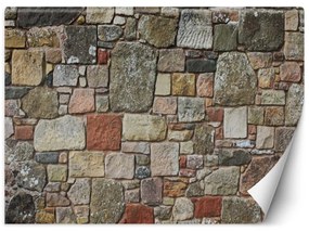 Fototapeta, Dekorativní kamenná zeď Beton - 200x140 cm