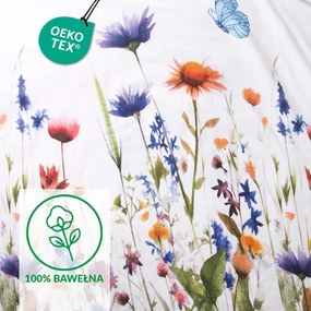 FLANELOVÉ OBLIEČKY FLANELOVE 180X200 CM, 2KS 70X80 CM KVETY