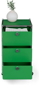 Kovová kancelárska skrinka »CN3« so zásuvkami, zelená