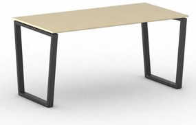 Kancelársky stôl PRIMO IMPRESS, 160x80 cm, čierna podnož, breza