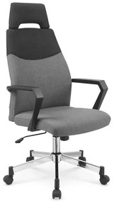 Kancelárska otočná stolička OLAF — látka, sivá