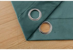 Zatemňovací záves VELVET 140x270 cm, tyrkysový Zavesenie: Riasiaca páska