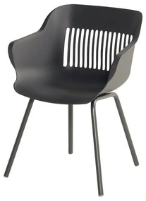 Tmavosivé plastové záhradné stoličky v súprave 2 ks Jill Rondo – Hartman