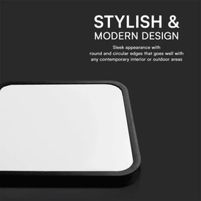 LED Kúpeľňové stropné svietidlo LED/48W/230V 6500K IP44 42x42 cm čierna