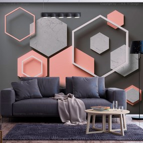 Artgeist Fototapeta - Hexagon Plan Veľkosť: 100x70, Verzia: Premium