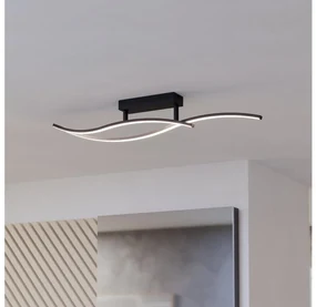 Eglo 901206 - LED Stropné svietidlo GRISOLIA LED/12W/230V 4000K čierna EG901206