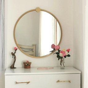 Zrkadlo Gold Metal Ayna 60 cm