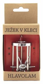 Hlavolam ježko v klietke kovový 4 x 7 cm