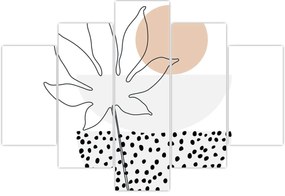 Obraz - Line art kvety N⁰3 (150x105 cm)
