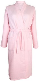 Vaflový župan svetlo ružový Veľkosť: L, strih: léga