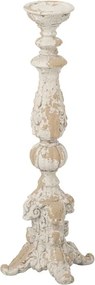 Béžový antik svietnik Antiqou French - 16*16*55 cm