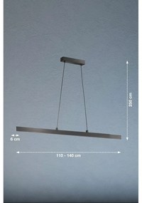 Čierne LED stmievateľné závesné svietidlo Stripe – Fischer &amp; Honsel