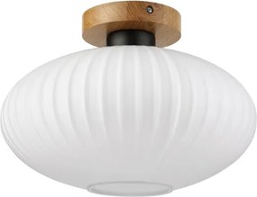 Stropné svietidlo HARMA WOOD 1xE27/15W/230V dub/biela pr. 30 cm