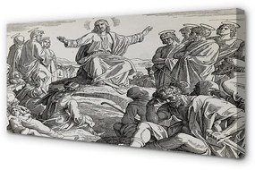 Obraz na plátne Ježiš kreslenie ľudia 100x50 cm