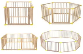 2Kids Toys - Detská drevená ohrádka XXL 210x210 cm béžová