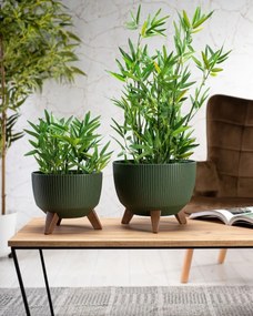 Kvetináč Rosa Linea 24x15 cm zelený