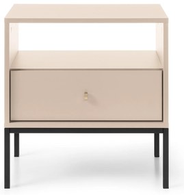 PROXIMA.store - Dizajnový nočný stolík - PIERA FARBA: modrá, FARBA NÔH: zlatá
