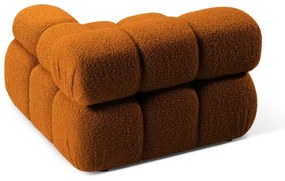 Oranžový modul pohovky z textílie bouclé (pravý roh) Bellis – Micadoni Home