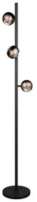 Čierna/v bronzovej farbe LED stojacia lampa (výška 150 cm) Orbit – Trio Select