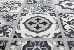 Protišmykový behúň Patchwork - sivý