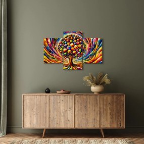 Obraz – Farebný strom s jablkami (90x60 cm)