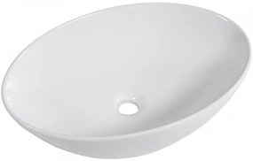 Cerano Ezro, keramické umývadlo na dosku 560x385x150 mm, biela lesklá, CER-CER-428416