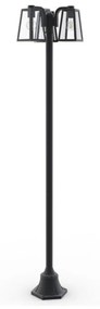 LUTEC Vonkajšia stojacia lampa FIA, 3xE27, 40W, čierna, IP44