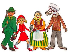 MARIONETINO – Červená Čiapočka – bábky 4 ks