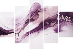 Obraz - Purple fluid art (150x105 cm)