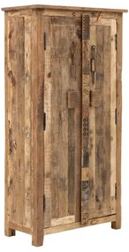 furniture-nabytek.cz - Masívna šatní skriňa Kavali z recyklovaného dreva, neupravená, hnedá – 90×45×185 cm