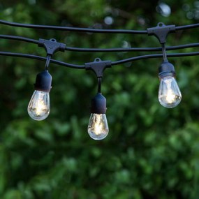 Bezdoteku LEDSolar 10 solárne reťaz s žiarovkami, 10x E27 LED žiarovky, IPRO, 6W, teplá farba