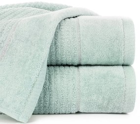 Bavlnená osuška GLORY v mentolovej farbe s velúrovým okrajom prešitá lesklou niťou Šírka: 50 cm | Dĺžka: 90 cm