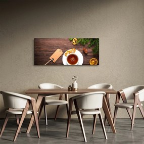 Obraz - hrnček s dekoráciami (120x50 cm)