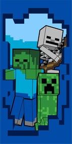 Jerry Fabrics Bavlnená froté osuška 70x140 cm - Minecraft Beware