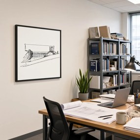 Toptabule.sk  Biela tabuľa na magnetky PREMIUM v hliníkovom čiernom ráme 90x60 cm