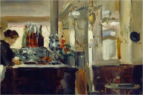 Obraz - Style of Edouard Manet, Bon Bock Cafe, reprodukcia (90x60 cm)