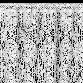 KRÁTKA ZÁCLONA NA PÁSKE MOLY 150X30 CM BIELA