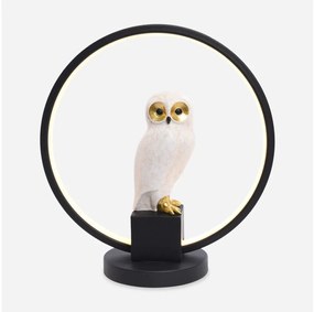 Zuma Line EX04F332U-1 - LED Stolná lampa SOWA LED/4W/5V čierna/biela