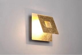 LED nástenné svietidlo v zlatej farbe Leano – Trio