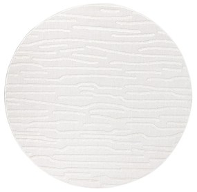 Dekorstudio Okrúhly terasový koberec SANTORINI - 450 krémový Priemer koberca: 200cm
