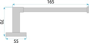 Rea Nico, držiak na toaletný papier, brúsená oceľ, REA-88059