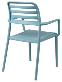 COSTA ARMCHAIR záhradná stolička s podrúčkami celeste