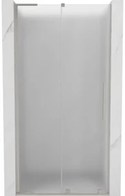 Mexen Velar L, posuvné sprchové dvere do otvoru 110 cm, 8mm sklo námraza, brúsená oceľ, 871-110-003-31-97