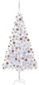 Umelý vianočný stromček s LED a sadou gulí 210 cm 910 vetvičiek 3077581