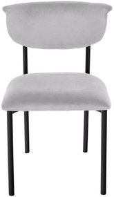 Stolička pre návštevy Gambell zamat - sivá