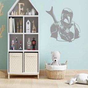 Veselá Stena Samolepka na stenu na stenu Mandalorian Star Wars Farba: černá
